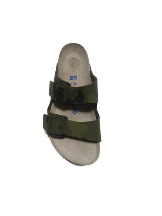Birkenstock Mens Size 8 Arizona Birko-Flor Sandals Desert Soil Camouflage Green main image 4